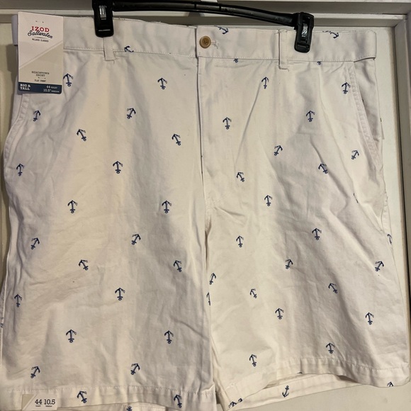 Izod Other - NWT IZOD White Men’s Big & Tall Shorts with Blue Anchor Print Size 44.